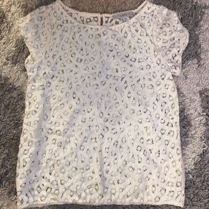 Never worn; Loft lace material short sleeve